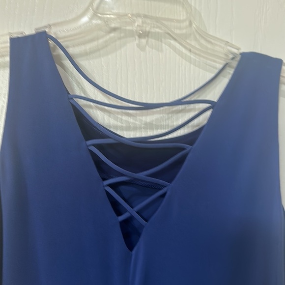 Jessica H size 6 royal blue sleeveless dress, with crisscross detailing  NWOT - Picture 3 of 4